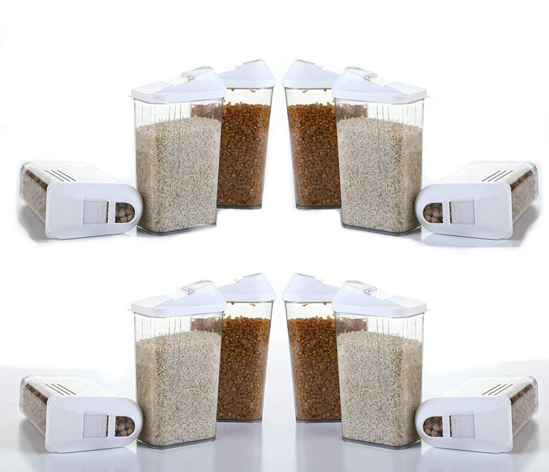 750 Ml Cereal Dispenser Easy Flow Storage Jar (Set Of 6)