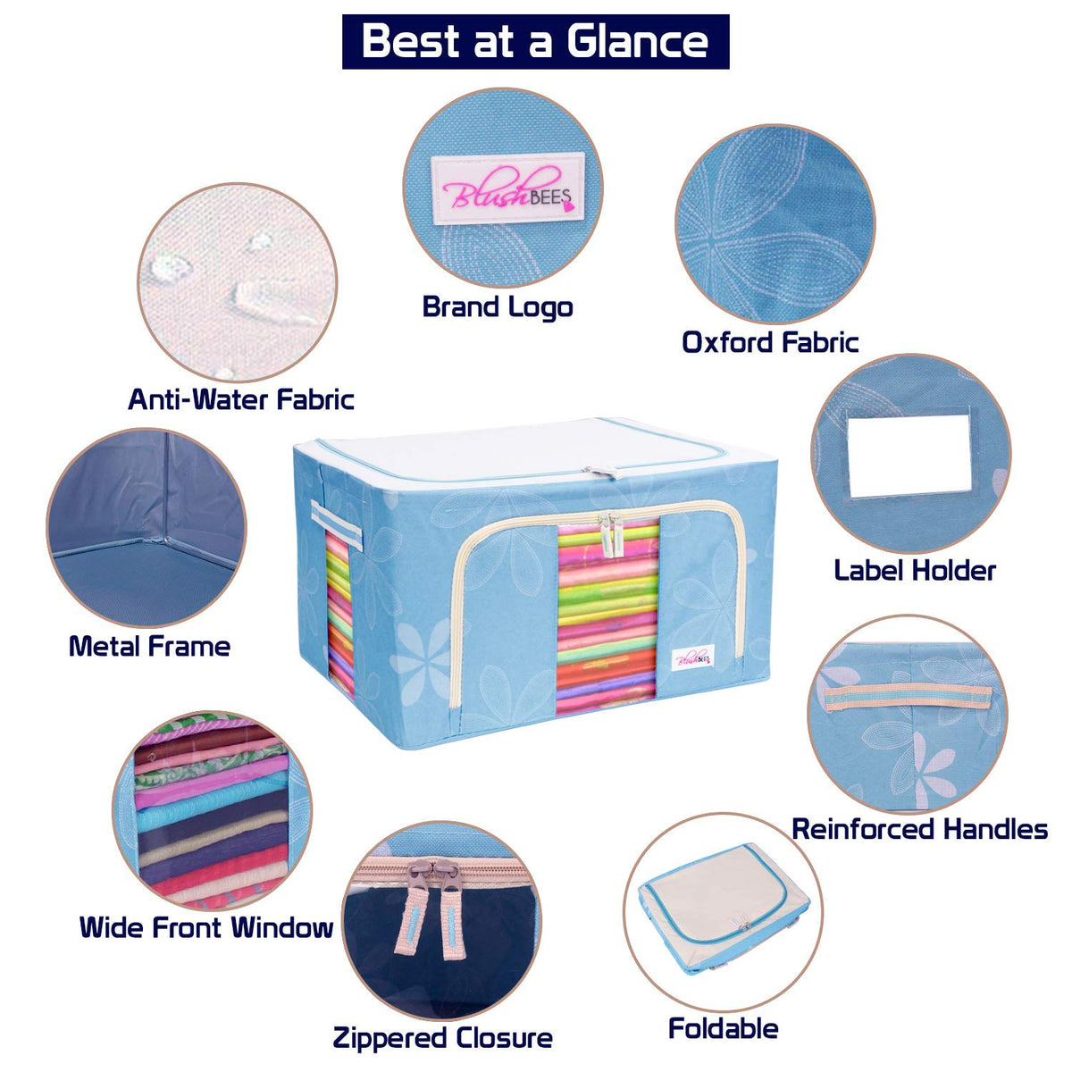 Oxford Fabric Saree Storage Box