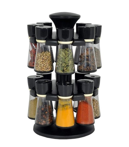 Premium 120 ml Revolving Spice Rack Masala Box Set ( 16 Pieces )