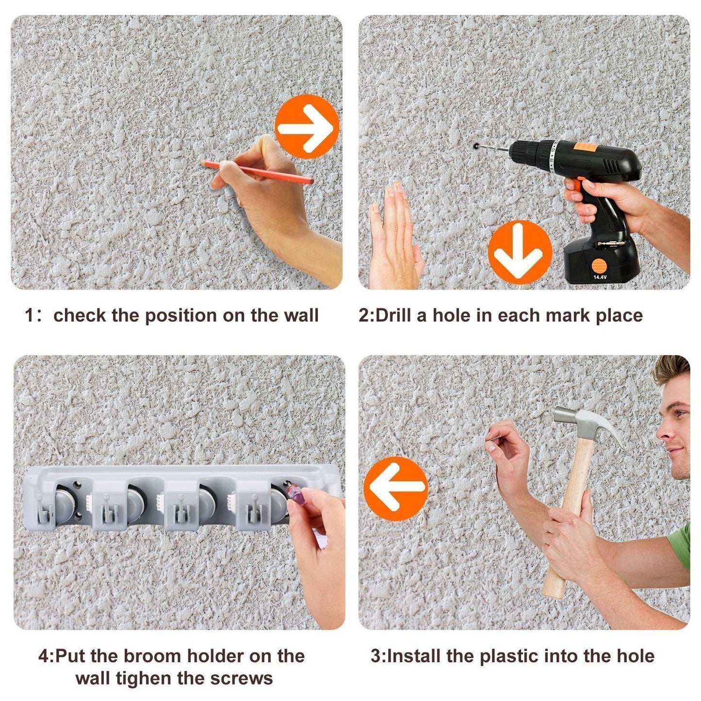 4 Layer Mop & Broom Holder