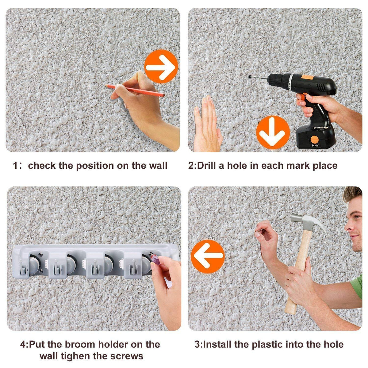 4 Layer Mop & Broom Holder