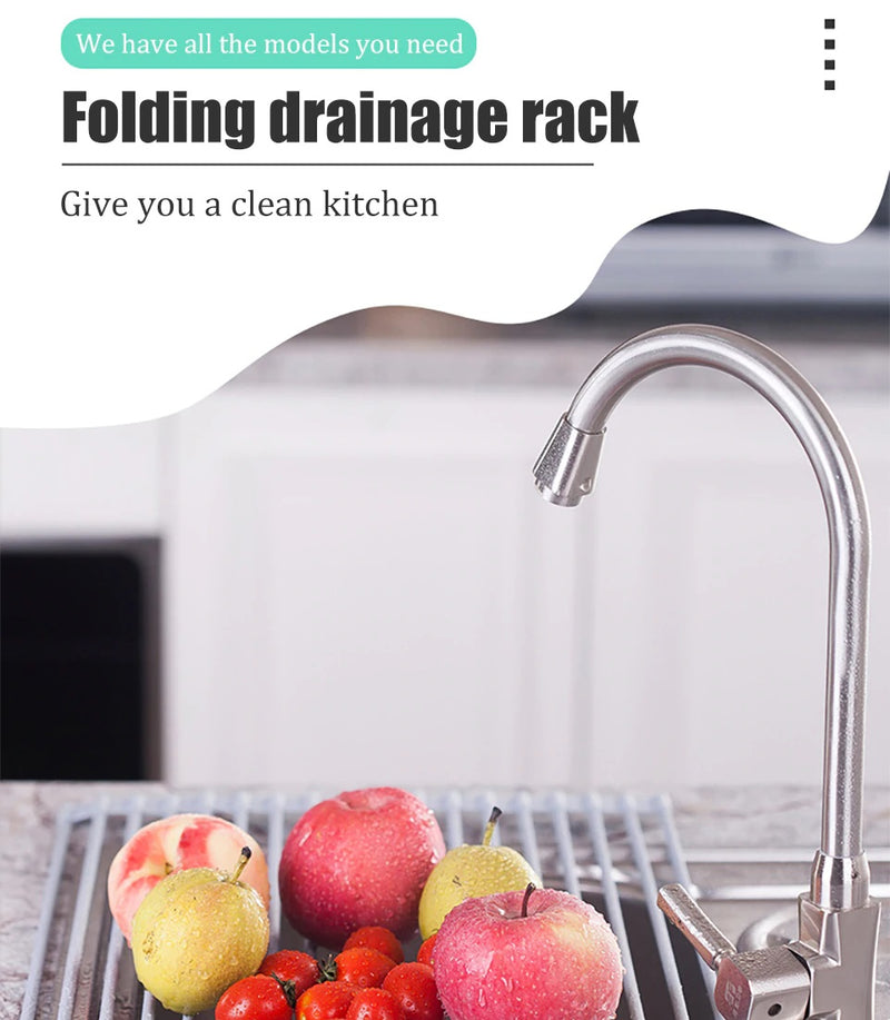 Rolling Sink Rack Stainless Steel Adjustable ( drain rack)
