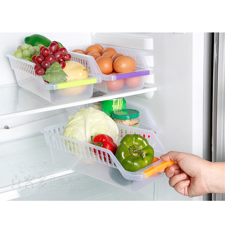 Home Kitchen Fridge Organizer Slide Rack Storage