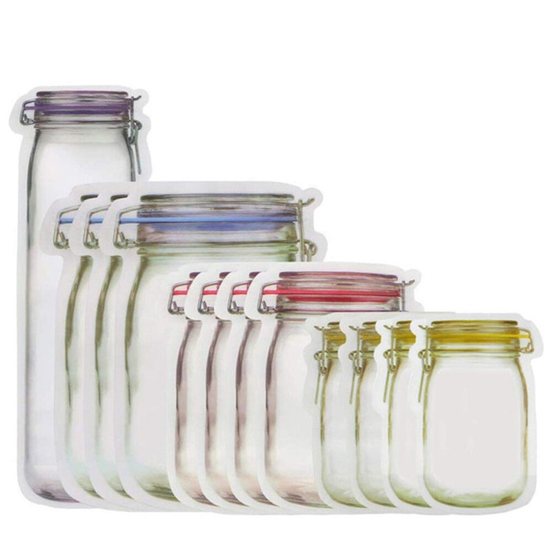 Premium Jar Shaped Air Tight Pouch ( pack of 3)