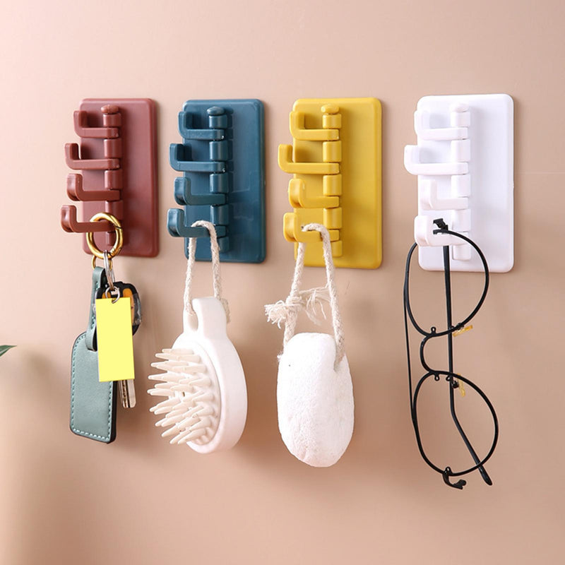 Self-Adhesive 4 Branch Rotary Wall Hook