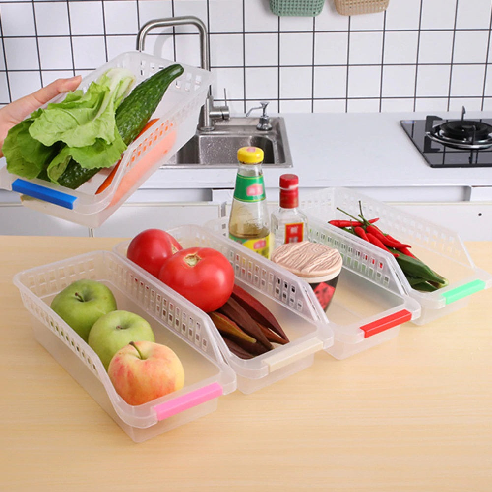 Home Kitchen Fridge Organizer Slide Rack Storage
