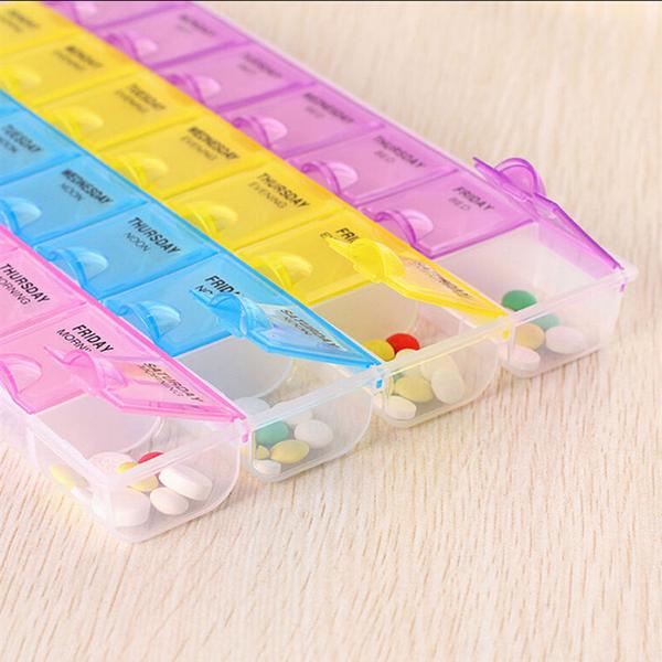 28 Days 4 Weeks Pill Medicine Box Organizer (Multi color)