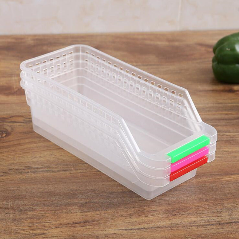 Home Kitchen Fridge Organizer Slide Rack Storage