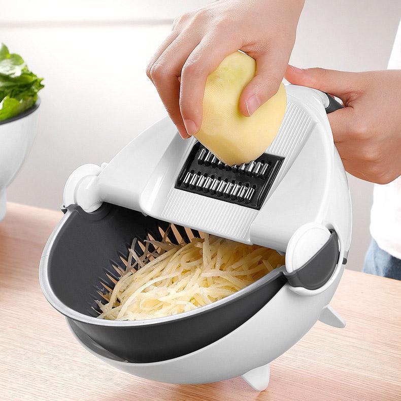 Multi-Function Vegetable Cutter With Drain Basket