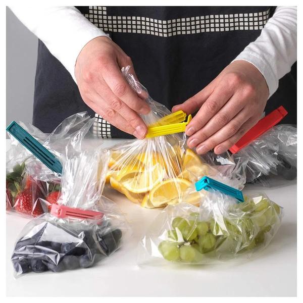 Food Snack Bag Pouch Clip Sealer Multi color ( PACK OF 18 )