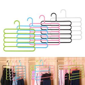 Multi-Layer 5-in-1 Plastic Cloths Hanger (PACK OF 5)