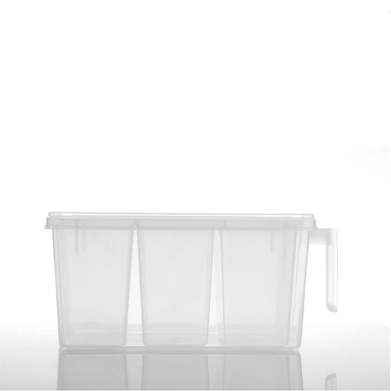 3 Section Clear Storage Organizer With Lid